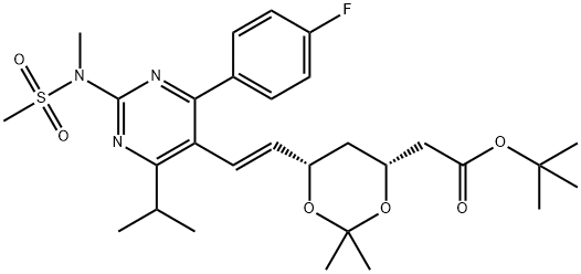 6-[(1E)-2-[4-(4-氟苯基)-6-异丙基-2-[甲基(甲磺酰)氨基]-5-嘧啶]乙烯基]-2,2-二甲基-1,3-二氧六环-4-乙酸叔丁酯（瑞舒伐他汀钙中间体）